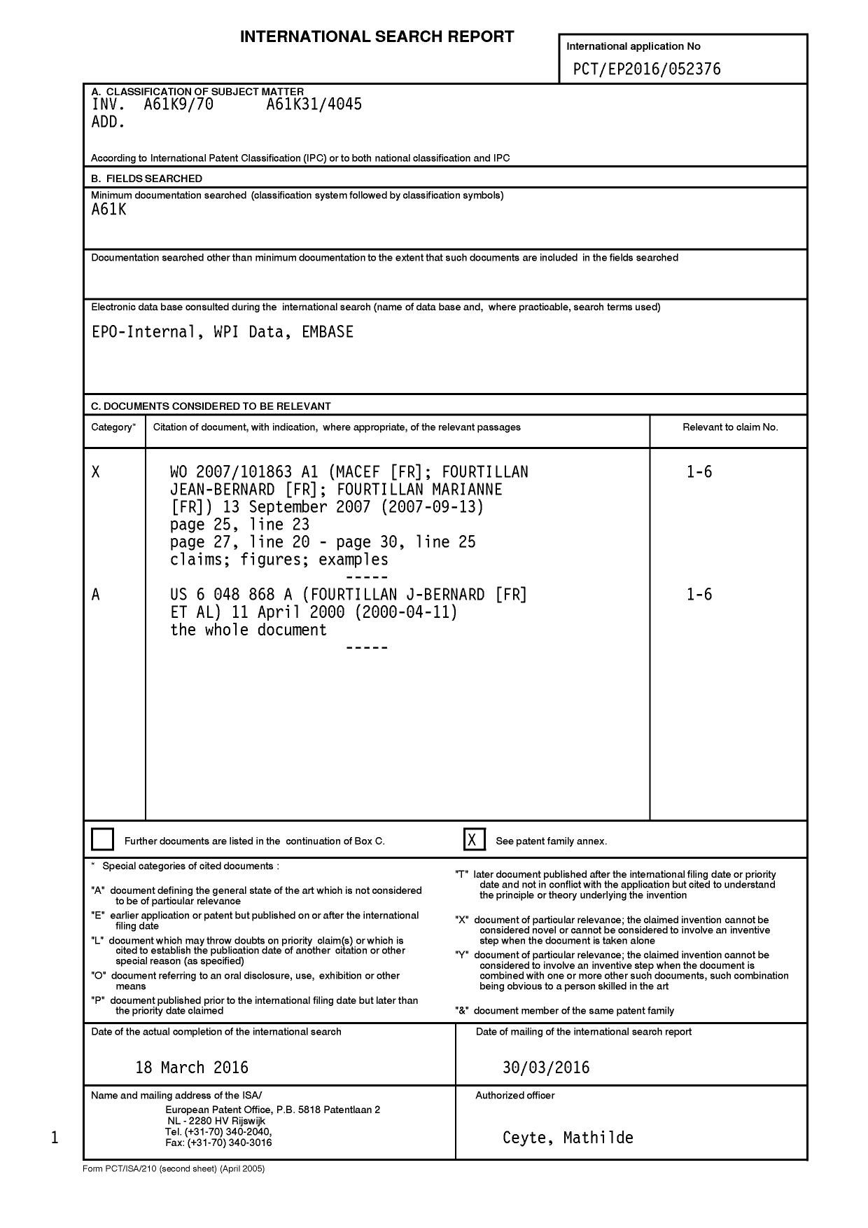 Brevet-Monde-SODEVAL-WO2016124688A1 - Page 44