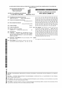 Brevet-Monde-SODEVAL-WO2016124688A1 - Vignette Page 1