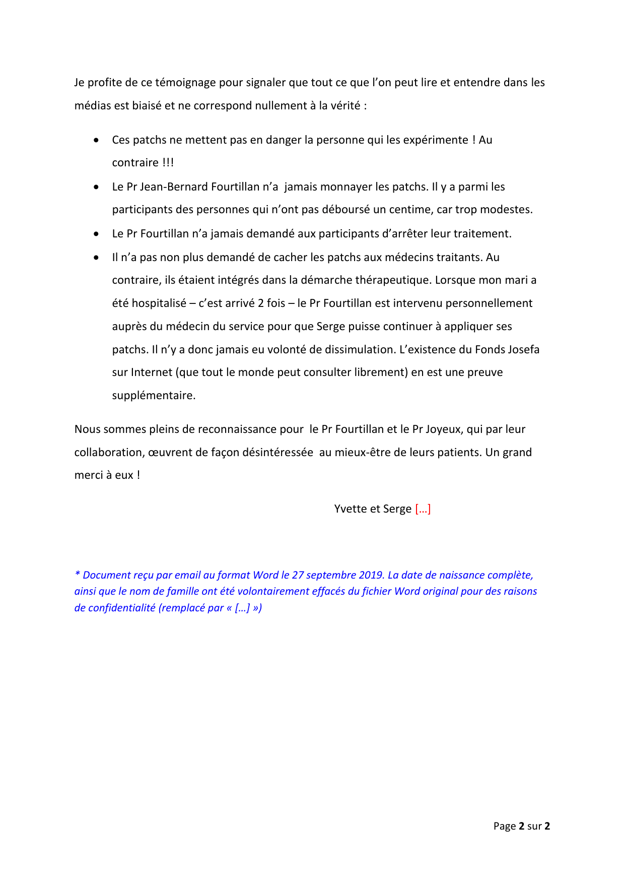 Document Temoignages - Page 2